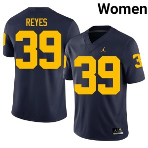 Michigan Wolverines Max Reyes University Women #39 Navy College Football Jerseys 563222-523