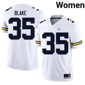 MICH #35 White Stuart Blake Womens Game College Football Jerseys 827357-239