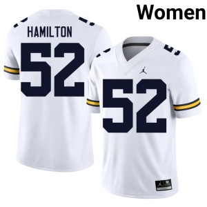 Michigan Wolverines Women White Limited Ace Hamilton College Football #52 Jersey 773335-293