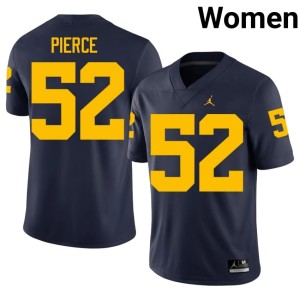 UMich Navy Alumni Women's Christian Pierce College Football #52 Jerseys 864712-390