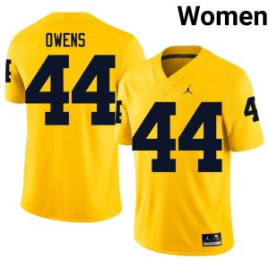 MICH Women's College Football Eli Owens Maize Game #44 Jersey 983956-944