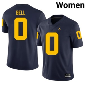 Wolverines Navy #0 College Football 2026-27 Kendrick Bell Women's Jersey 853655-214