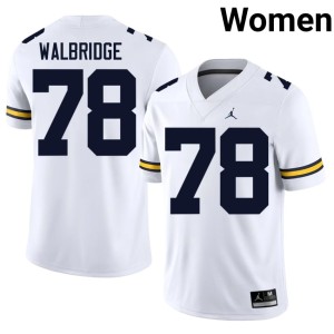 Wolverines Womens #78 White Marky Walbridge College Football Limited Jersey 838626-533
