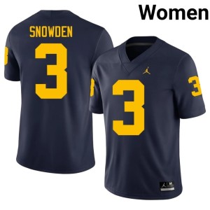 U-M Navy College Football Official Smith Snowden Womens #3 Jerseys 251500-628