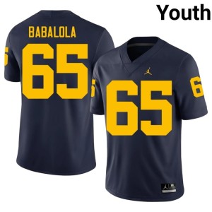 Michigan Wolverines Andrew Babalola Navy #65 Youth College Football 2026-27 Jerseys 623359-645