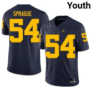 Michigan 2026-27 College Football Navy Youth #54 Andrew Sprague Jerseys 678954-353
