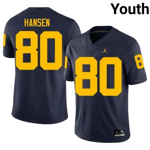 Michigan 2026 #80 Navy Youth Hogan Hansen College Football Jerseys 951667-965