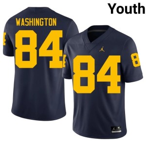 UMich Jacob Washington Navy College Football #84 Youth Game Jersey 910694-790