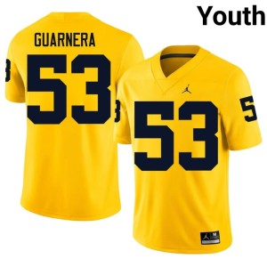UMich #53 Youth Jake Guarnera 2026-27 Maize College Football Jerseys 977911-352