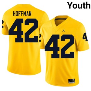 MICH Youth Maize College Football Jalen Hoffman #42 Limited Jerseys 302839-605