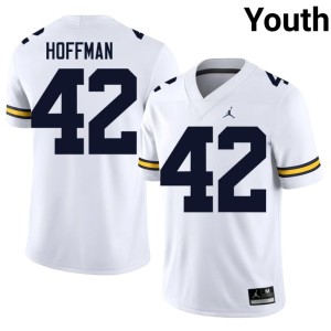 UMich Youth White Game Jalen Hoffman College Football #42 Jersey 880247-997