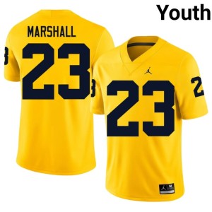 UMich Youth Maize 2026 Jordan Marshall College Football #23 Jerseys 197923-992