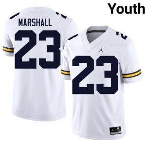 Michigan White College Football #23 2026-27 Jordan Marshall Youth Jerseys 927942-570
