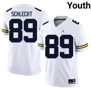 U-M Alumni Kaleb Schlecht White College Football Youth #89 Jerseys 454336-392