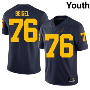 U-M Navy College Football Youth #76 Manuel Beigel Alumni Jersey 514583-532