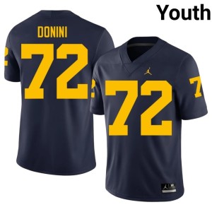 MICH Peter Donini Alumni #72 Youth Navy College Football Jersey 623596-637