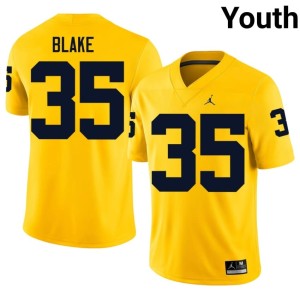 U of M 2026-27 College Football Stuart Blake Maize #35 Youth Jerseys 197144-166