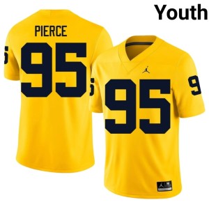 Michigan College Football #95 Alumni Youth Maize Trey Pierce Jersey 709883-242