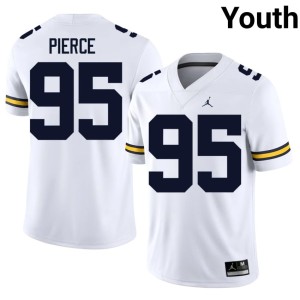 MICH College Football White 2026-27 Trey Pierce Youth #95 Jersey 866729-723