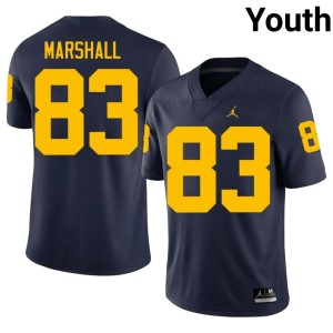 Michigan Youth Navy College Football 2026 Zack Marshall #83 Jersey 965988-187