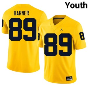 U of M Youth AJ Barner #89 Stitched Maize College Football Jersey 936482-720