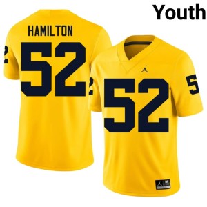 UMich Maize Ace Hamilton #52 College Football Youth Limited Jerseys 629135-864