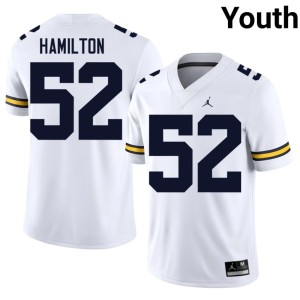 Michigan Wolverines Youth White Stitched #52 Ace Hamilton College Football Jerseys 611795-611