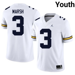 University of Michigan Andrew Marsh University White College Football Youth #3 Jerseys 723308-580