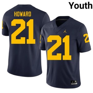 University of Michigan Wolverines Limited College Football Youth #21 Desmond Howard Navy Jersey 846257-962