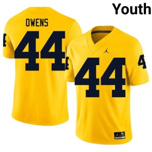 U of M Maize Eli Owens Youth 2026 College Football #44 Jersey 458605-443