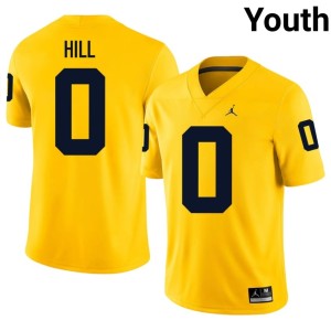 University of Michigan Wolverines Youth Jyaire Hill College Football Alumni Maize #0 Jerseys 838911-381