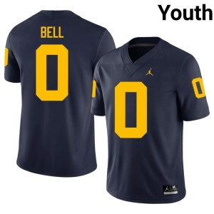 U-M Navy College Football Youth Kendrick Bell Official #0 Jersey 722081-483