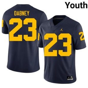 U of M Navy Youth #23 College Football Alumni Markel Dabney Jerseys 596066-551