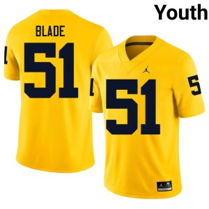 U-M Maize #51 College Football McHale Blade Youth 2026 Jersey 907835-492
