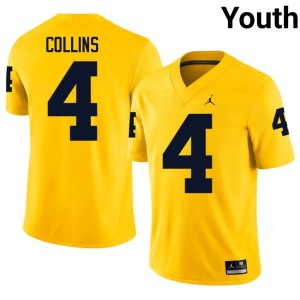 U-M Maize Replica College Football Nico Collins #4 Youth Jerseys 466870-657
