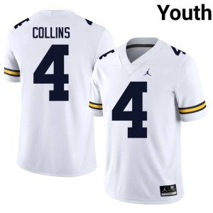 MICH Alumni White Nico Collins College Football #4 Youth Jerseys 667625-864